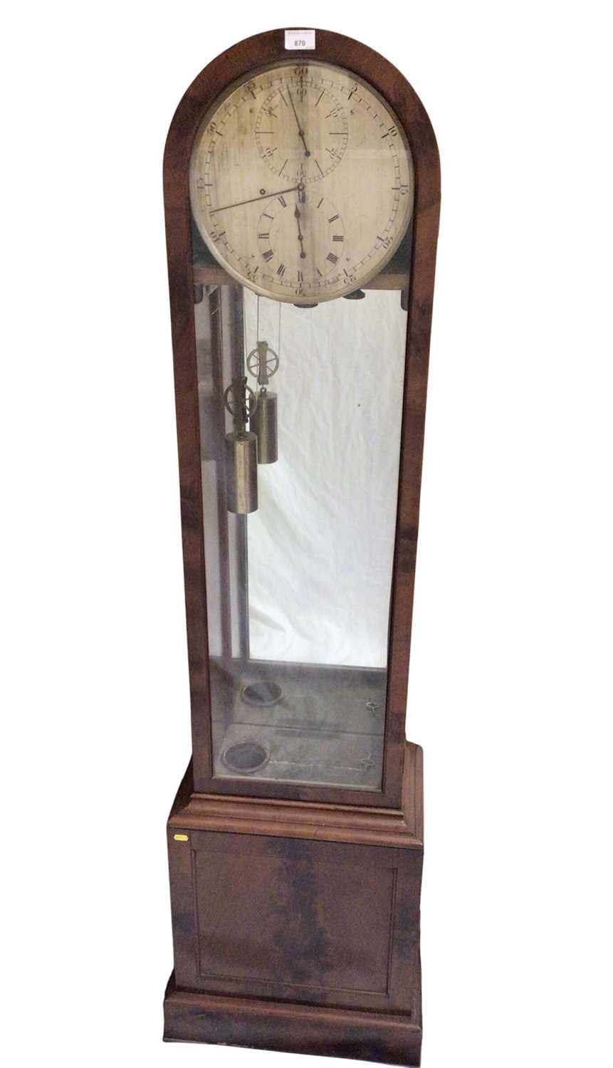 Lot 870 - 19th century regulator longcase clock in mahogany case