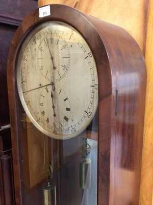 Lot 870 - 19th century regulator longcase clock in mahogany case