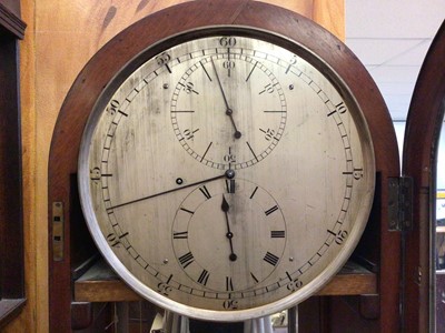 Lot 870 - 19th century regulator longcase clock in mahogany case