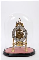 Lot 1575 - Victorian brass skeleton Clocksck with...