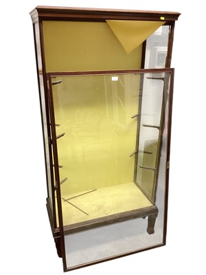 Lot 1405 - Edwardian mahogany shop display cabinet