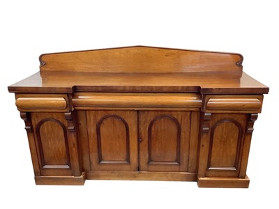 Lot 1640 - Mid Victorian mahogany pedestal sideboard