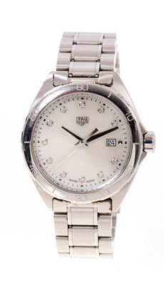 Lot 823 - Ladies Tagheuer stainless steel wristwatch, boxed, circa 2020.