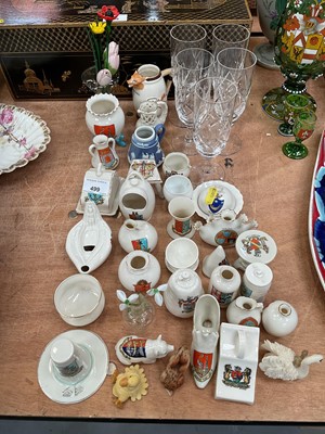 Lot 499 - Collection of goss China and similar ornaments