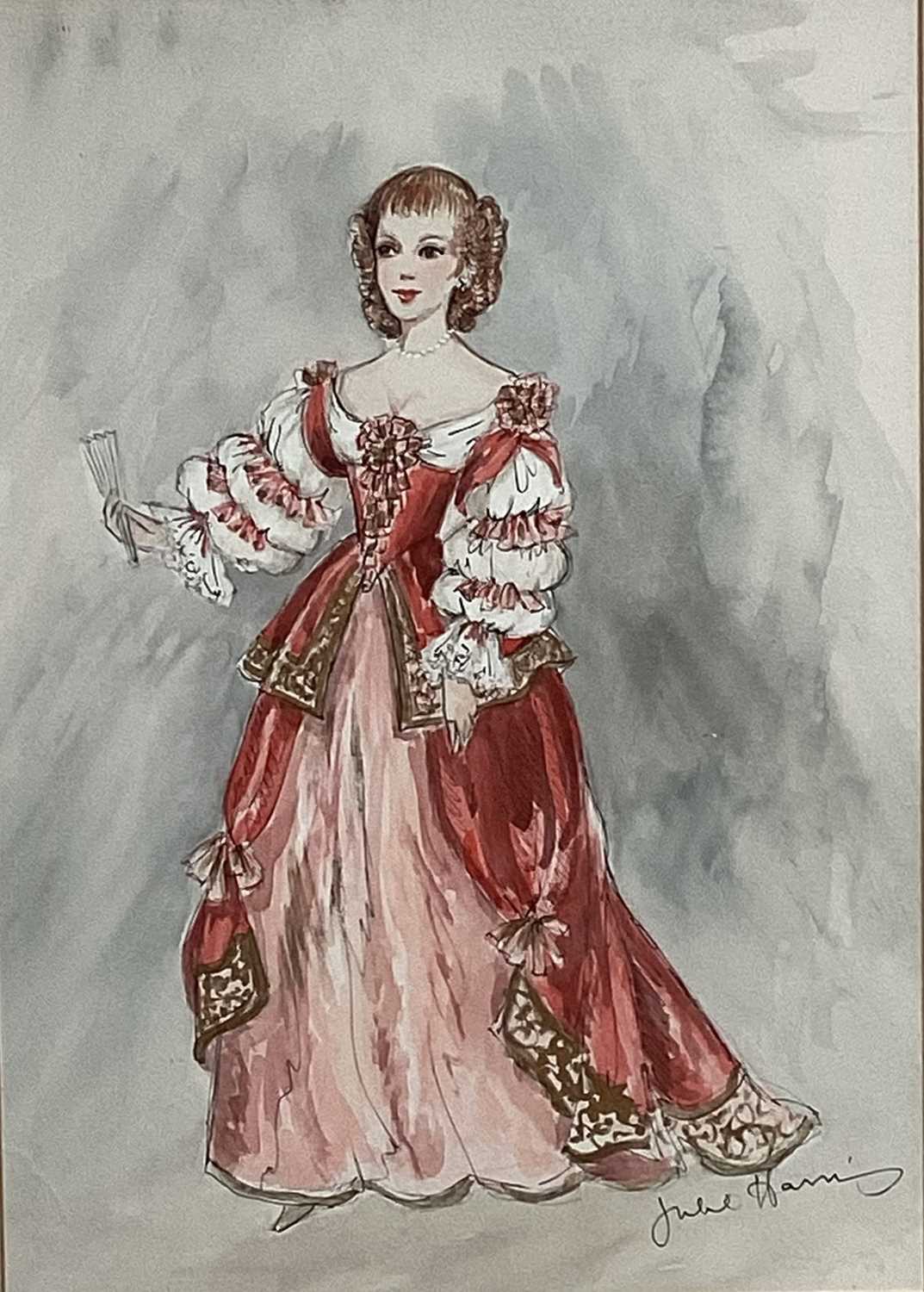 Lot 268 - Julie Harris (late 20th century) costume design for the film 'The Slipper and the Rose' 1976 starring Gemma Craven and Richard Chamberlain, directed by Bryan Forbes