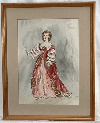 Lot 268 - Julie Harris (late 20th century) costume design for the film 'The Slipper and the Rose' 1976 starring Gemma Craven and Richard Chamberlain, directed by Bryan Forbes