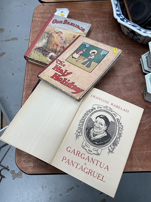 Lot 445 - Group of three books- Francois Rabelais Gargantua & Pantagruel, The Half Holiday and Our Darlings (3).