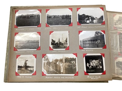 Lot 1406 - Japanned tin containing a collection of daguerreotypes, vintage photographs and mixed ephemera, together with two albums.