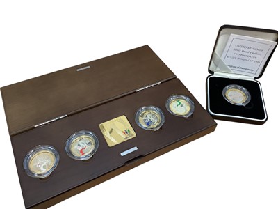 Lot 401 - G.B. - Royal Mint mixed silver proof Piedfort Two Pound coins to include Commonwealth Games - Manchester four coin set 2002 & Rugby World Cup with coloured hologram on reverse 1999 (N.B. Cas...