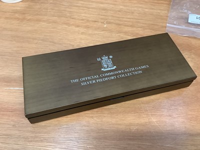 Lot 401 - G.B. - Royal Mint mixed silver proof Piedfort Two Pound coins to include Commonwealth Games - Manchester four coin set 2002 & Rugby World Cup with coloured hologram on reverse 1999 (N.B. Cas...