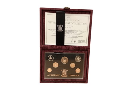 Lot 407 - G.B. - Royal Mint silver proof 25th Anniversary of Decimal Currency seven coin set 1996 (N.B. Cased with Certificate of Authenticity)