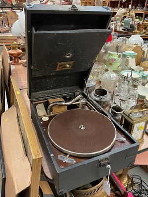 Lot 401 - His Masters Voice (HMV) portable gramophone.