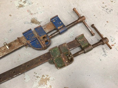 Lot 309 - Two British military field telephones, Hilka wood plane, Record No 2 metal vice, one other and various sundry items