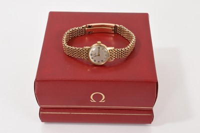 Lot 807 - 1960s ladies Omega 9ct gold wristwatch, boxed