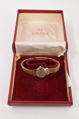 Lot 807 - 1960s ladies Omega 9ct gold wristwatch, boxed