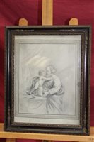 Lot 1375 - 18th century pencil sketch after Guircino -...