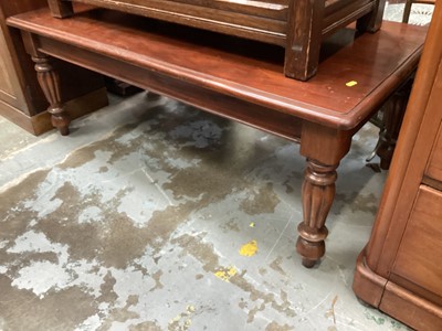 Lot 1247 - Victorian style mahogany coffee table, 131cm wide, 70cm deep, 50cm high