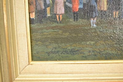 Lot 1329 - John Rowbottom (20th century) oil on board, a pair - Hot Air Balloons, both signed, 45cm x 35cm, framed