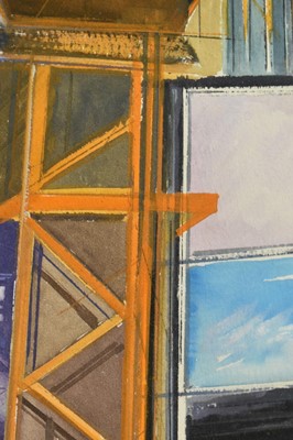 Lot 1337 - *Joyce Pallot (1912-2004) watercolour - Cranes, signed, 70cm x 45cm, in glazed frame