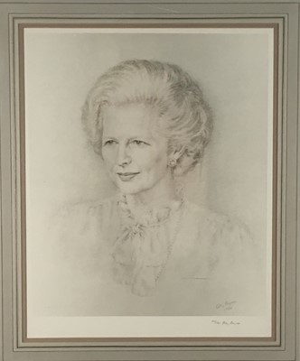 Lot 192 - Gilly Rayner - Limited edition print of Margaret Thatcher