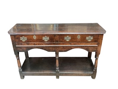 Lot 1666 - George III oak dresser base