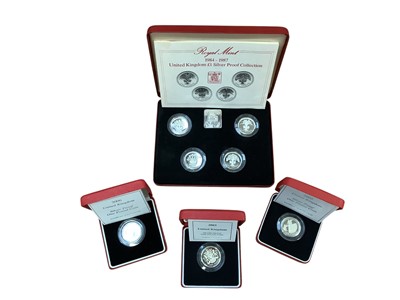 Lot 413 - G.B. - Royal Mint mixed silver proof One Pound coins to include 1983, 1984, 1985, 1986, 1987 x 2, 1989, 1990, 1991, 1992, 1995 x 2, 1996, 1997, 1999, 2002, 2003 x 3, 2004, 2005, 2006 x 2, 2007 &...