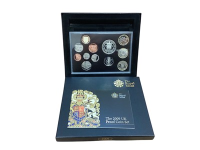 Lot 417 - G.B. - Royal Mint twelve coin proof set 2009, to include 'Kew Gardens' Fifty Pence (N.B. Cased with Certificate of Authenticity) (1 coin set)