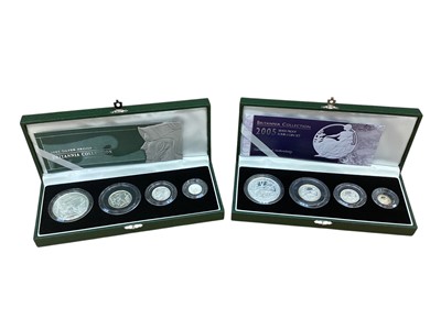 Lot 420 - G.B. - Royal Mint four coin Britannia proof sets 2003 & 2005 (N.B. Cased with Certificates of Authenticity) (2 coin sets)