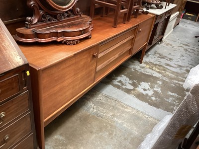 Lot 1263 - Mid century teak sideboard by Younger, 198cm wide, 46.5cm deep, 74cm high