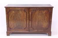 Lot 1710 - Antique figured mahogany desk with inset...