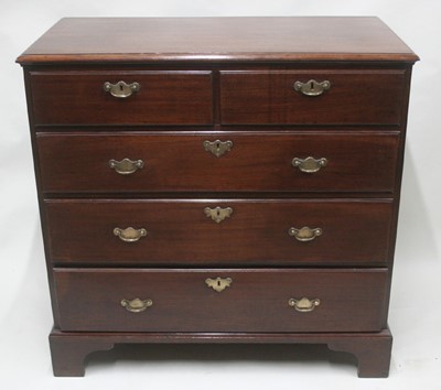 Lot 1657 - George II mahogany chest of drawers