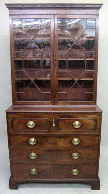 Lot 1659 - Regency mahogany secrétaire bookcase