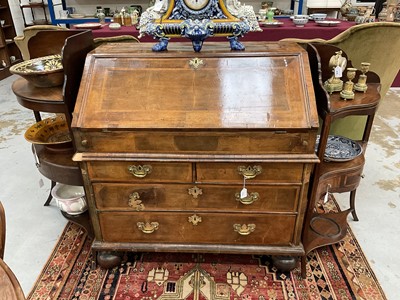 Lot 1721 - Early 18th century walnut bureau