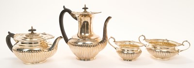 Lot 460 - Four piece silver tea and coffee set