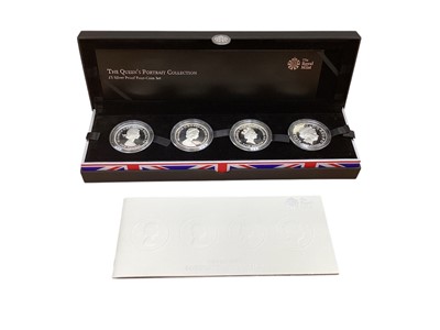 Lot 435 - G.B. - Royal Mint 'Queen's Coronation 60th Anniversary' four coin Crown silver proof set 2013 (N.B. Cased with Certificate of Authenicity) (1 coin set)