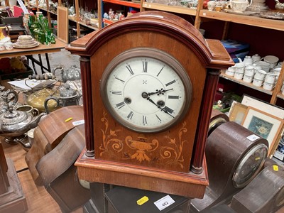 Lot 460 - Early 20th century German mantel clock in inlaid case.