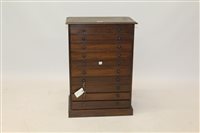 Lot 1715 - Early 20th century mahogany museum display...