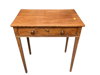 Lot 1296 - 19th century mahogany side table with single drawer, 61cm wide, 38cm deep, 69cm high