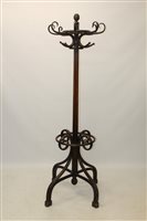 Lot 1720 - Late 19th / early 20th century bentwood hall...