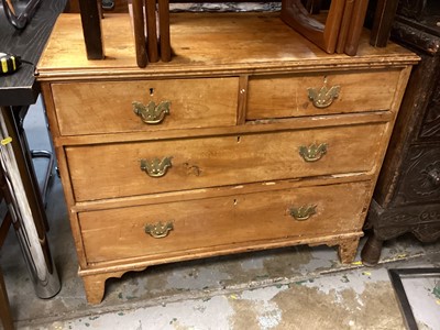 Lot 1308 - Victorian pine chest of two short and two long drawers, 93cm wide, 48.5cm deep, 77cm high