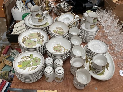 Lot 487 - Denby Troubadour pattern tea and dinner ware.