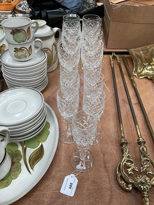 Lot 488 - Group of fifteen Waterford crystal Powerscourt pattern glasses.