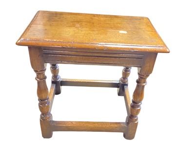 Lot 1316 - Antique style oak coffin stool