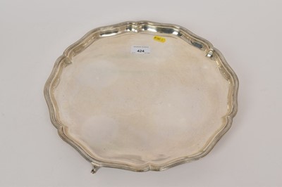 Lot 424 - Early 20th silver salver by William Hutton & Sons Ltd