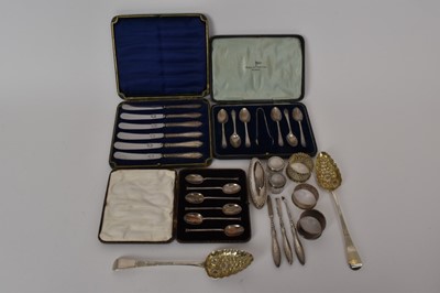 Lot 427 - Selection of miscellaneous silver and silver plate