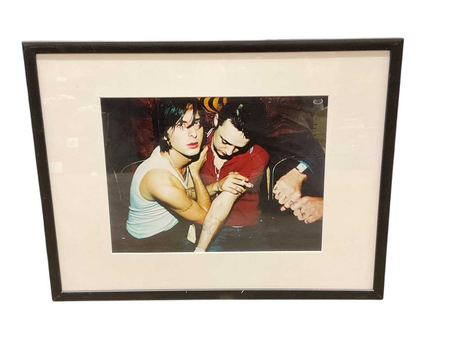 Lot 2200 - Roger Sargent, limited edition print of Pete Doherty and Carl Barat of The Libertines, entitled 'Chatham, Kent, October 8th 2003', purchased from Proud Galleries in 2004 (7/25)