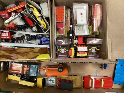 Lot 307 - Britains. Hughes 300C Helicopter, boxed 9611, Chopper Trike with canopy, boxed 9674, Corgi Major Massey Ferguson 780 Combine Harvester, boxed (part lid missing) 1111 and other diecast vehicle (3...