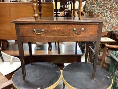 Lot 1343 - 19th century oak side table with single drawer, 87cm wide, 42cm deep, 67cm high