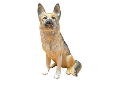 Lot 1113 - Large Royal Doulton figure of an Alsatian, 35cm high