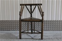 Lot 1728 - 17th century-style oak turner's chair of...